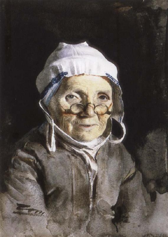 Anders Zorn Grandmother Sweden oil painting art